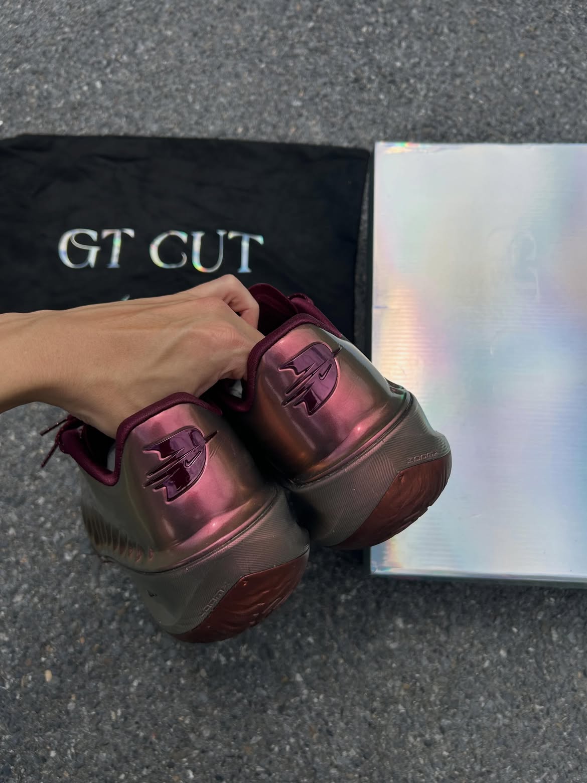 13 us USED มือสอง สภาพดี Nike Air Zoom GT Cut 4 Metallic Rose Gold Dylan Harper PE