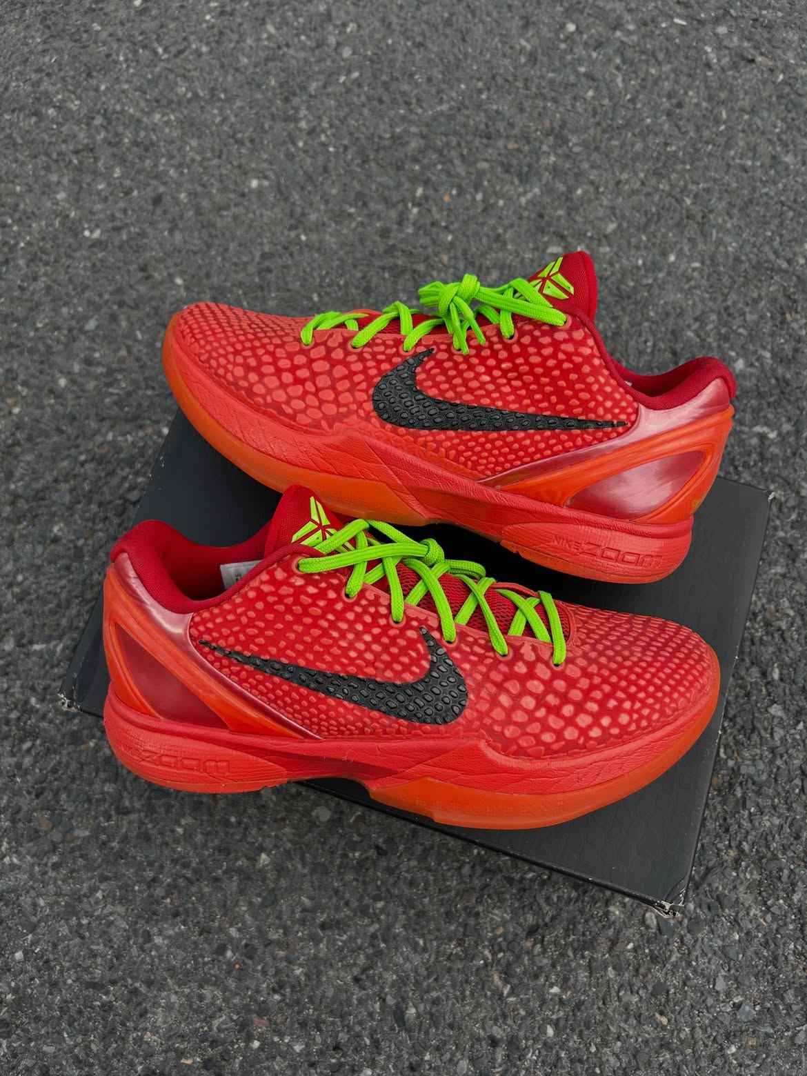 8.5 us USED มือสอง สภาพดี Nike Kobe 6 Protro Reverse Grinch