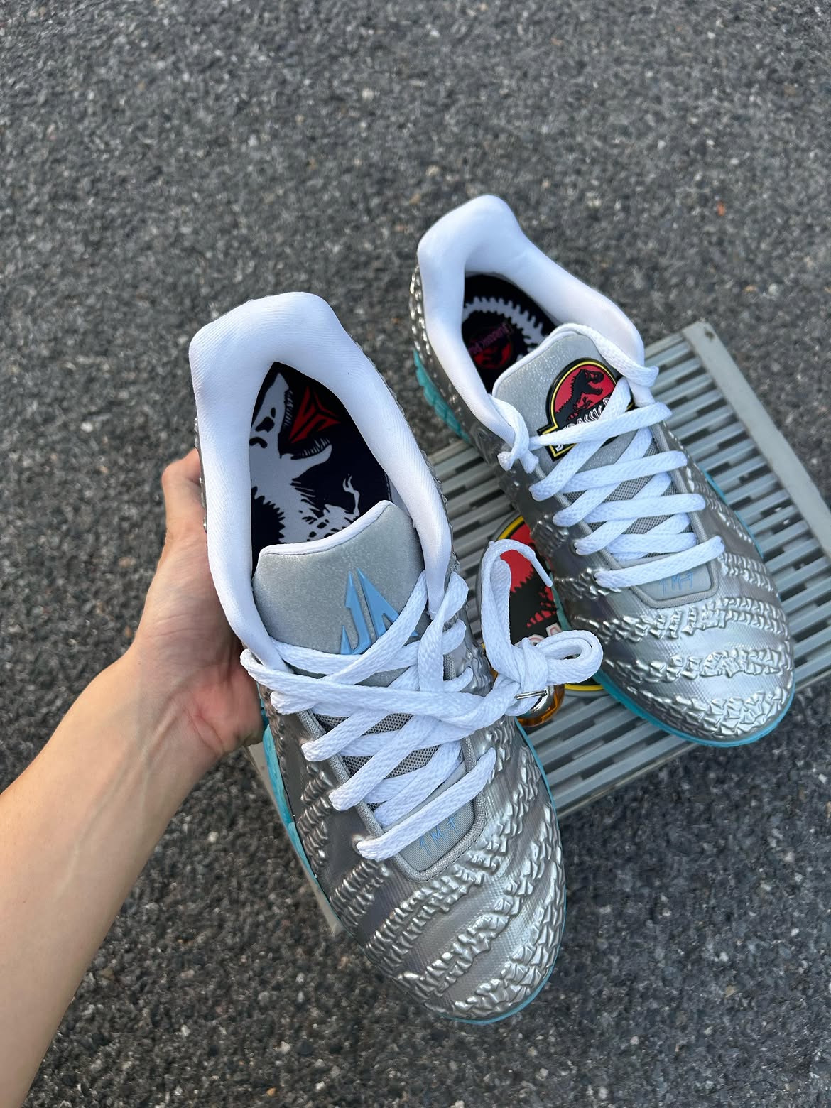 (PRE ORDER ราคาสอบถามทางไลน์) Nike Ja 3 Jurassic Park Metallic Silver
